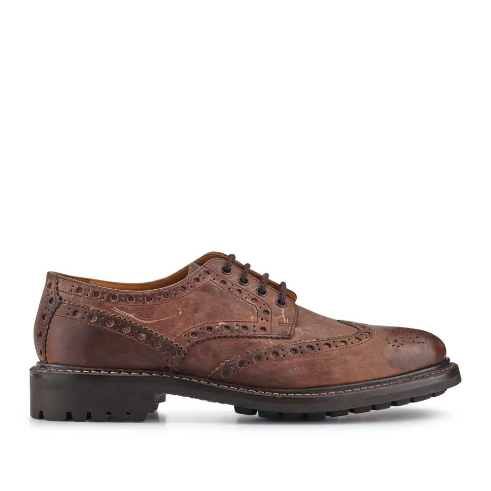Bushwick Goodyear Welted Leather Brogues - BUSHWICK / 319 886 - Dark Brown - Image 3