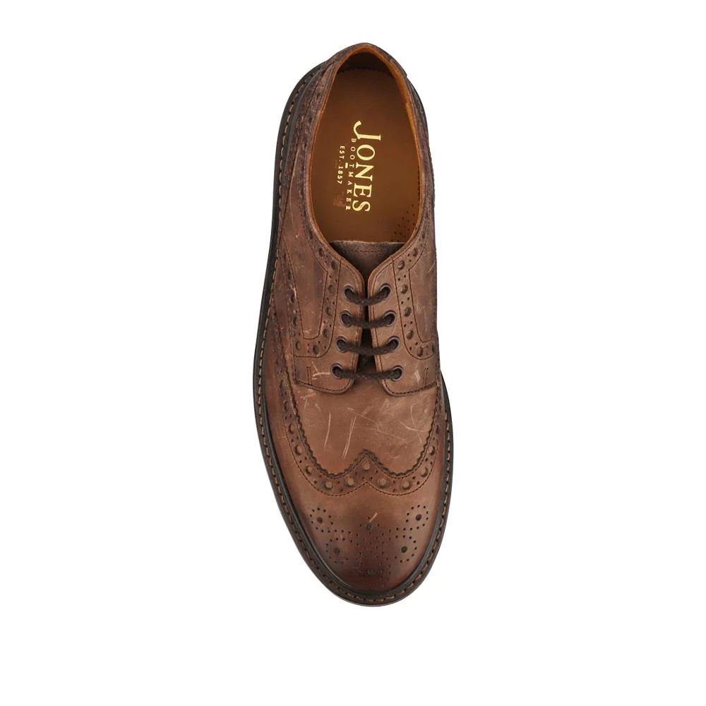 Bushwick Goodyear Welted Leather Brogues - BUSHWICK / 319 886 - Dark Brown - Image 7