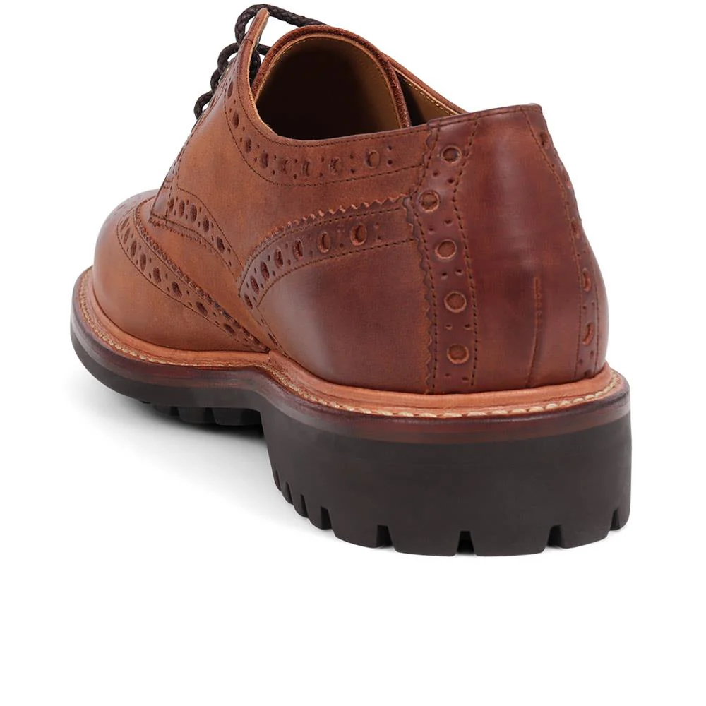 Bushwick Goodyear Welted Leather Brogues - BUSHWICK / 319 886 - Tan Nubuck - Image 4