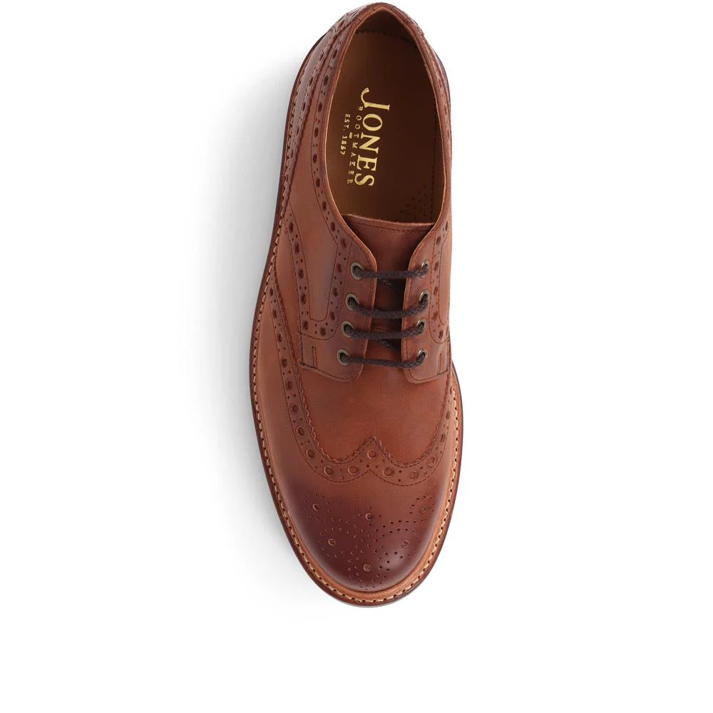 Bushwick Goodyear Welted Leather Brogues - BUSHWICK / 319 886 - Tan Nubuck - Image 6