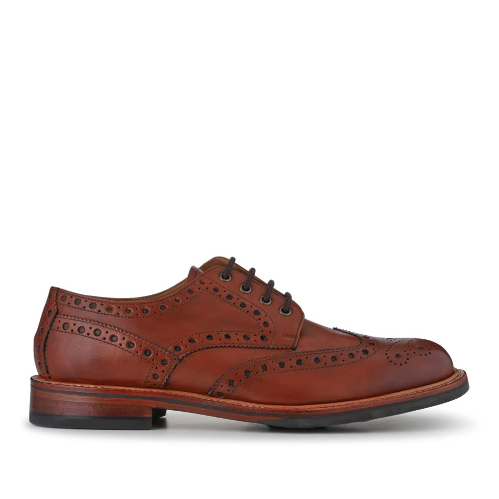 Bushwick1 Buffalo Leather Brogues - BUSHWICK1 / null - Cognac - Image 2