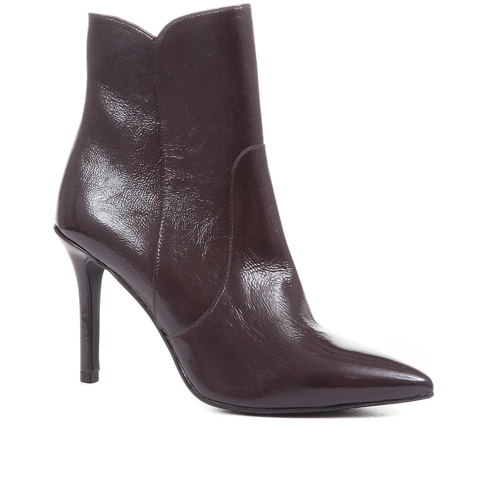 Cadence Heeled Leather Ankle Boots - CADENCE / 322 536 - Image 2