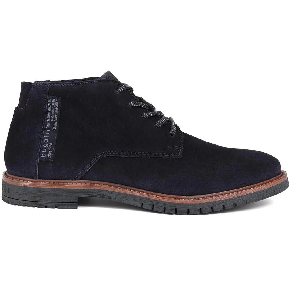 Caj Leather Chukka Boots - BUG38505 / 324 038 - Navy Suede - Image 2