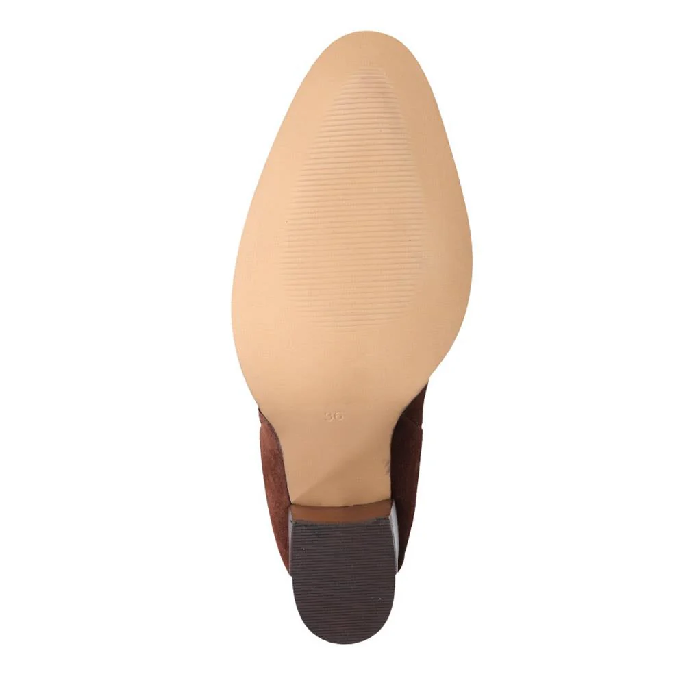 Caliana Suede Long Boots - CALIANA / 325 657 - Dark Brown - Image 4