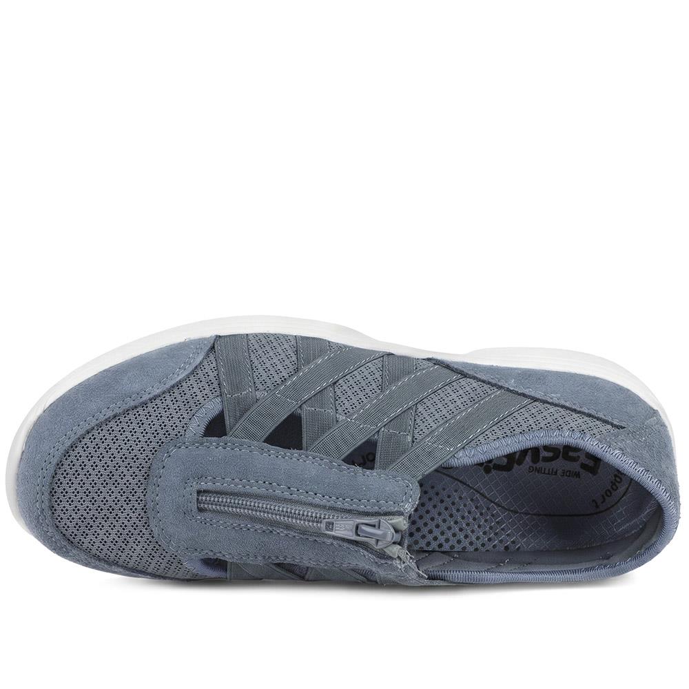 Callista EasyFit Extra Wide Zipped Upper Trainers - CALLISTA / 329 275 - Denim - Image 4