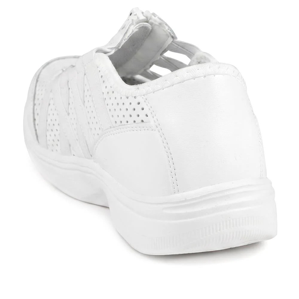 Callista EasyFit Extra Wide Zipped Upper Trainers - CALLISTA / 329 275 - White - Image 3