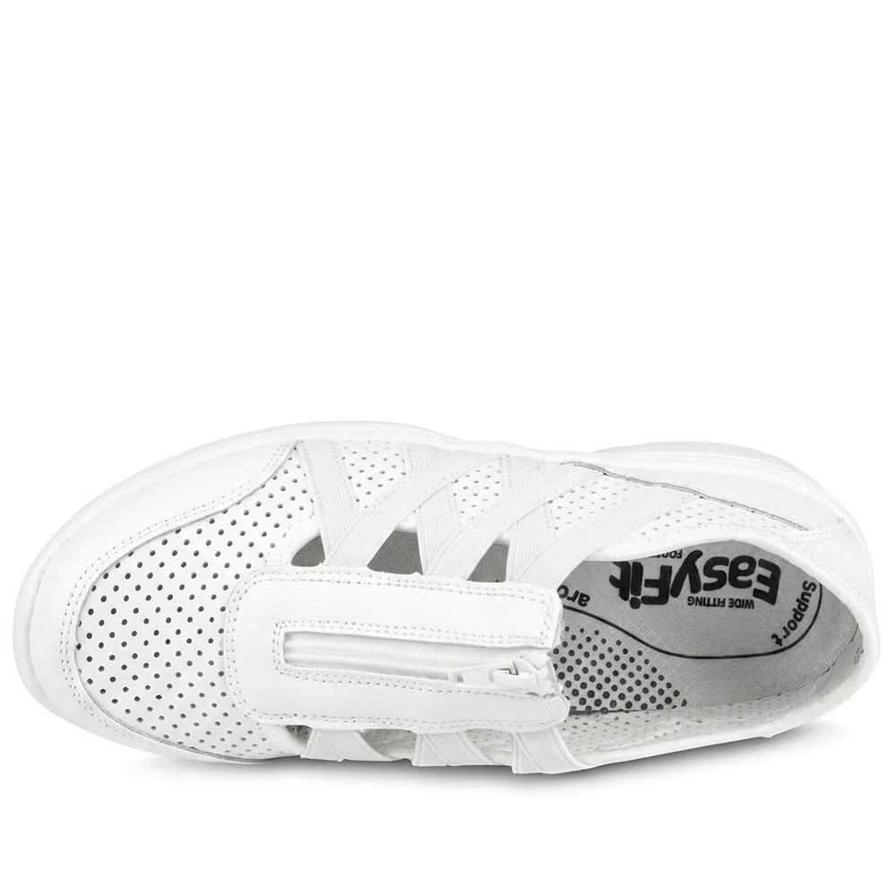 Callista EasyFit Extra Wide Zipped Upper Trainers - CALLISTA / 329 275 - White - Image 4
