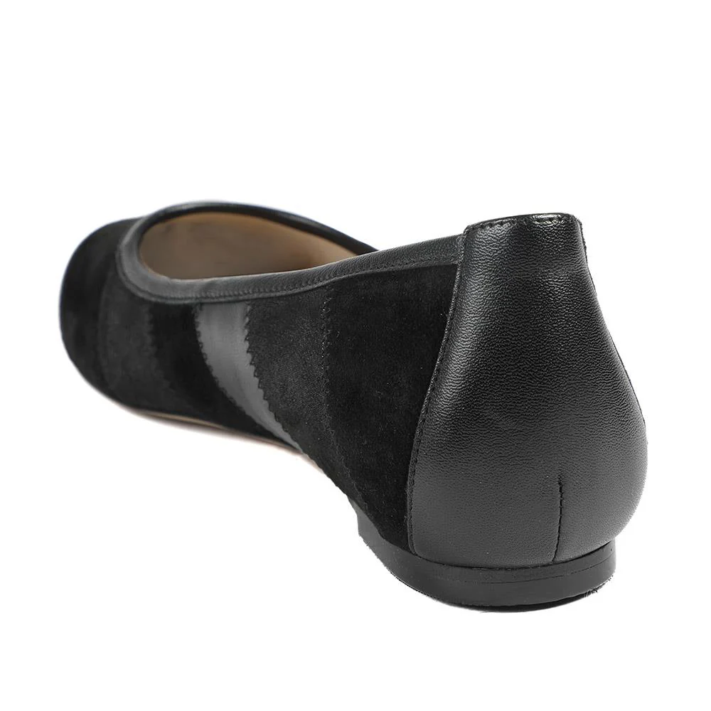 Caprice Leather Ballet Flats - CAPRI43501 / 328 755 - Black - Image 4