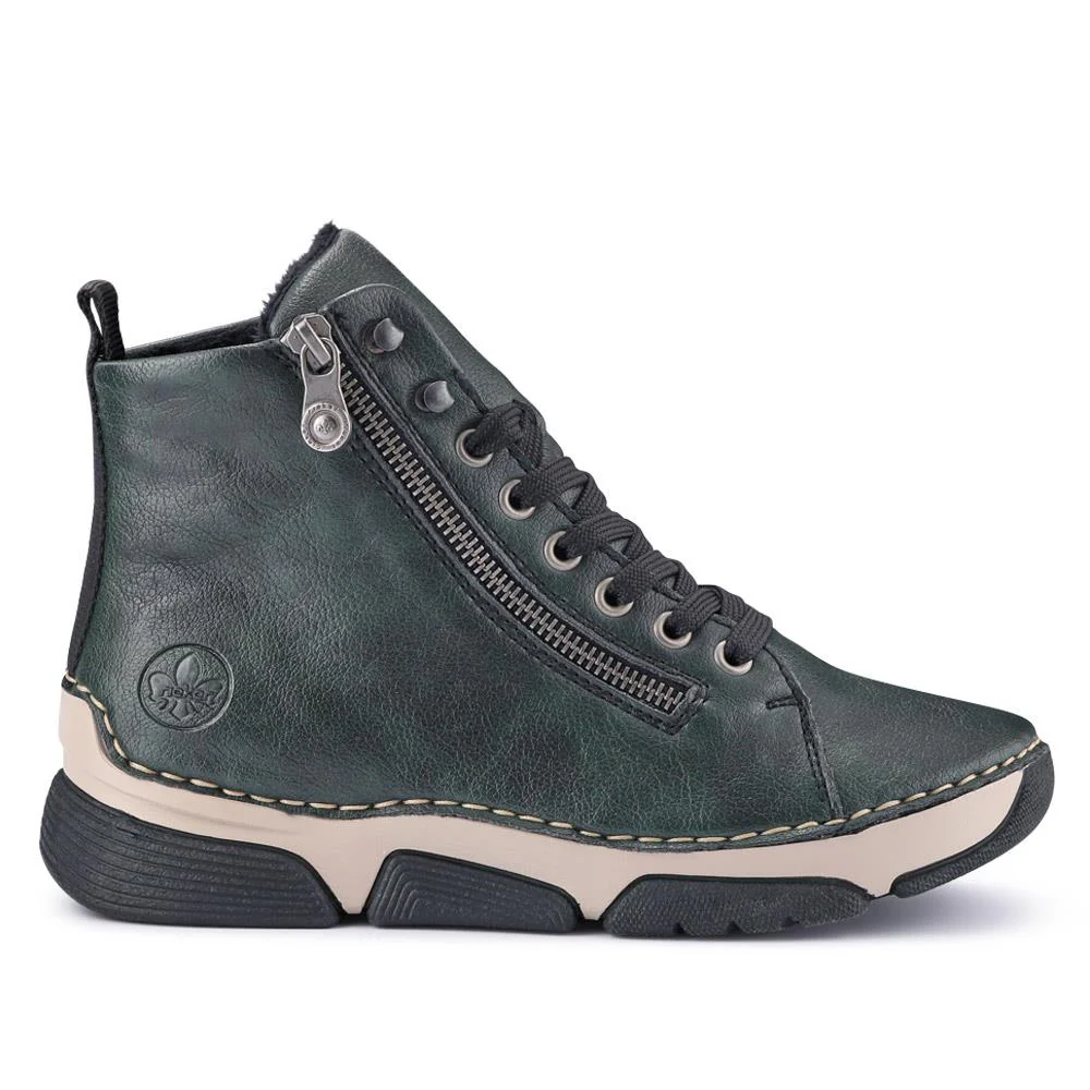 Casual Adjustable-Fitting Ankle Boots - RKR40520 / 326 101 - Green - Image 2