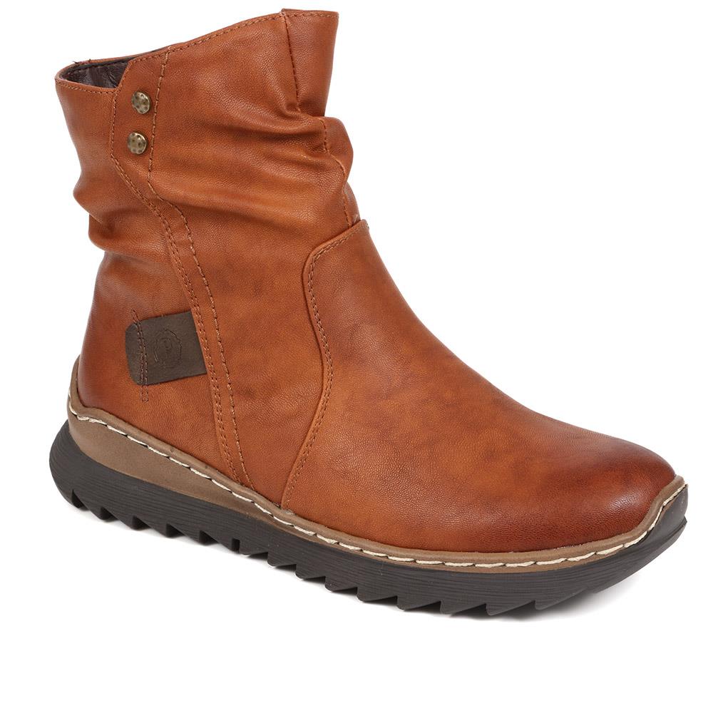 Casual Ankle Boots - PINYI38001 / 324 232 - Tan