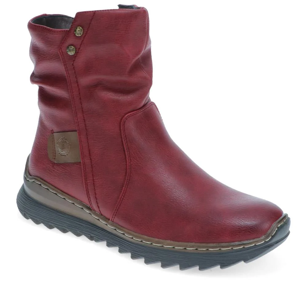 Casual Ankle Boots - PINYI38001 / 324 232 - Burgundy