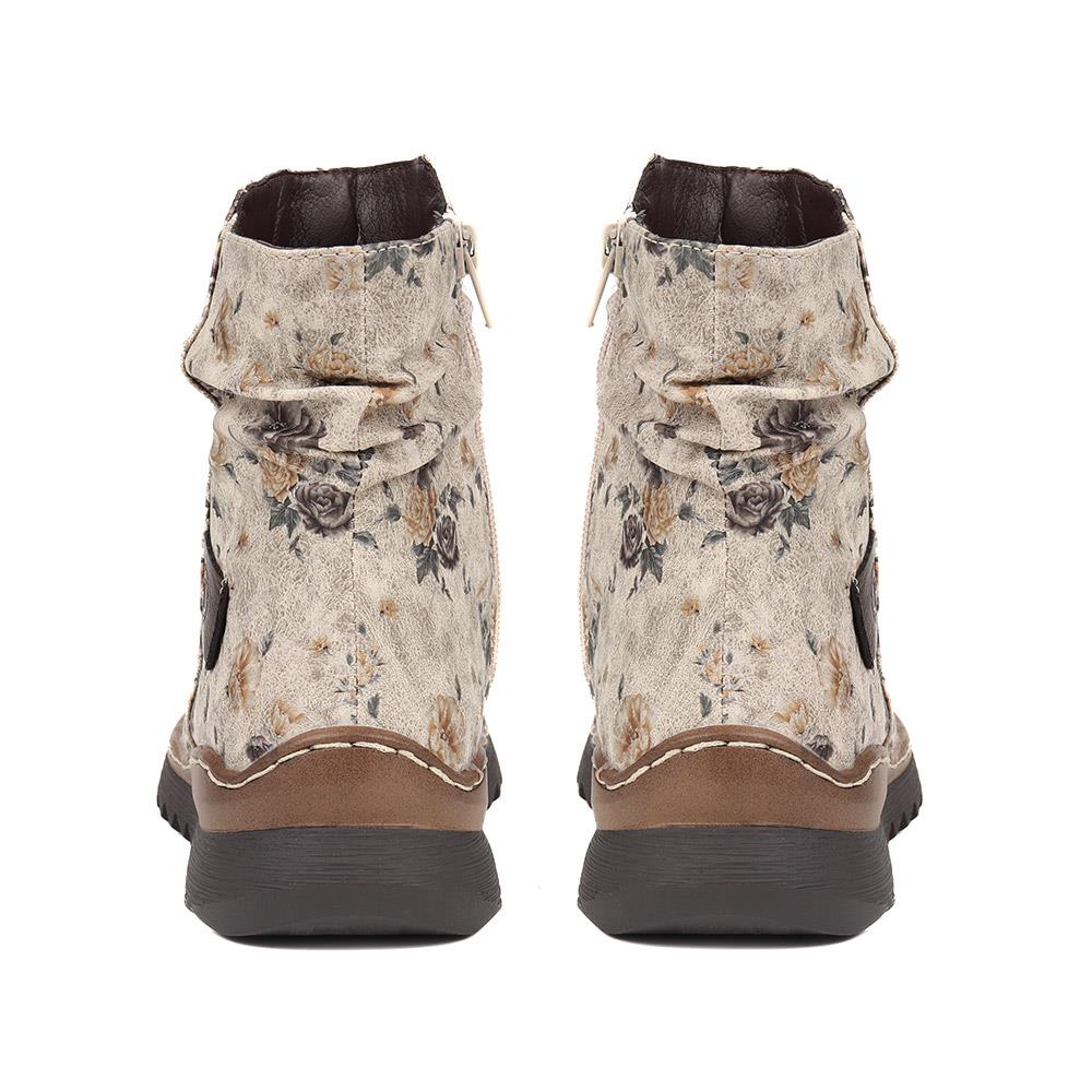 Casual Ankle Boots - PINYI38001 / 324 232 - Grey Floral - Image 3