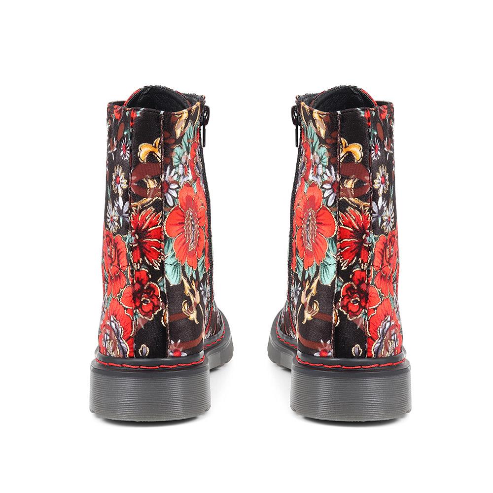 Casual Ankle Boots - WBINS38035 / 324 118 - Floral - Image 3