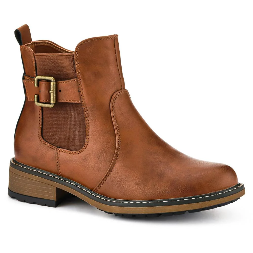 Casual Block-Heeled Chelsea Boots - WBINS40155 / 326 298 - Image 2