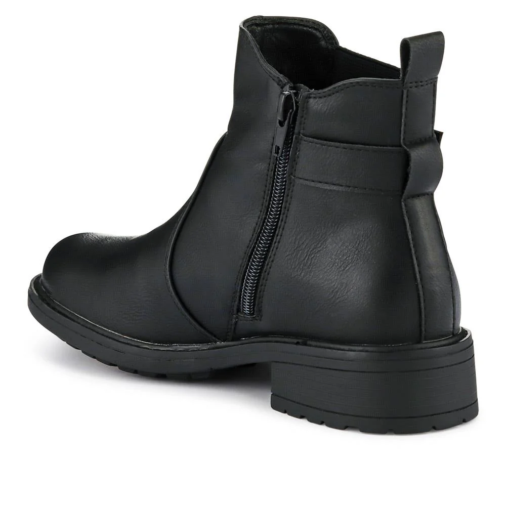 Casual Block-Heeled Chelsea Boots - WBINS40155 / 326 298 - Black - Image 3