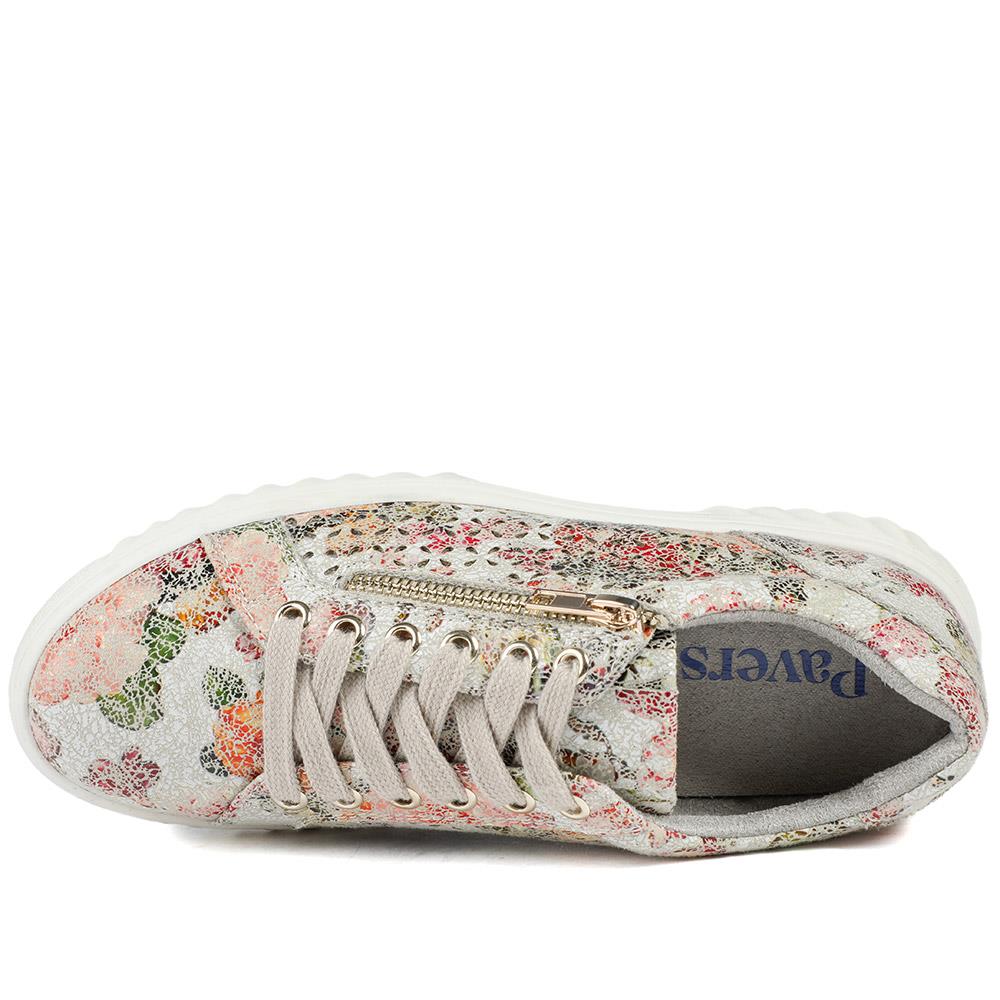 Casual Breathable Zip Trainers - WBINS43091 / 329 174 - Floral - Image 5