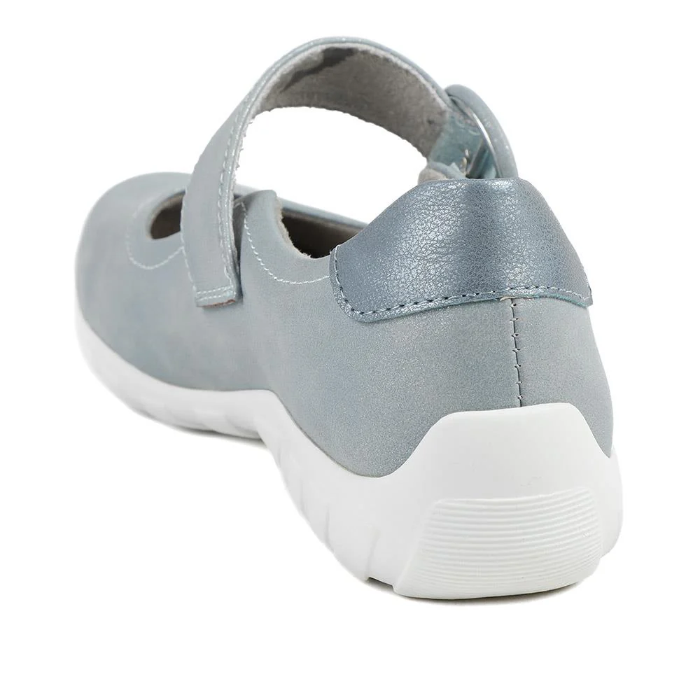 Casual Buckle Fasten Mary Janes - WBINS43015 / 328 824 - Light Blue - Image 4