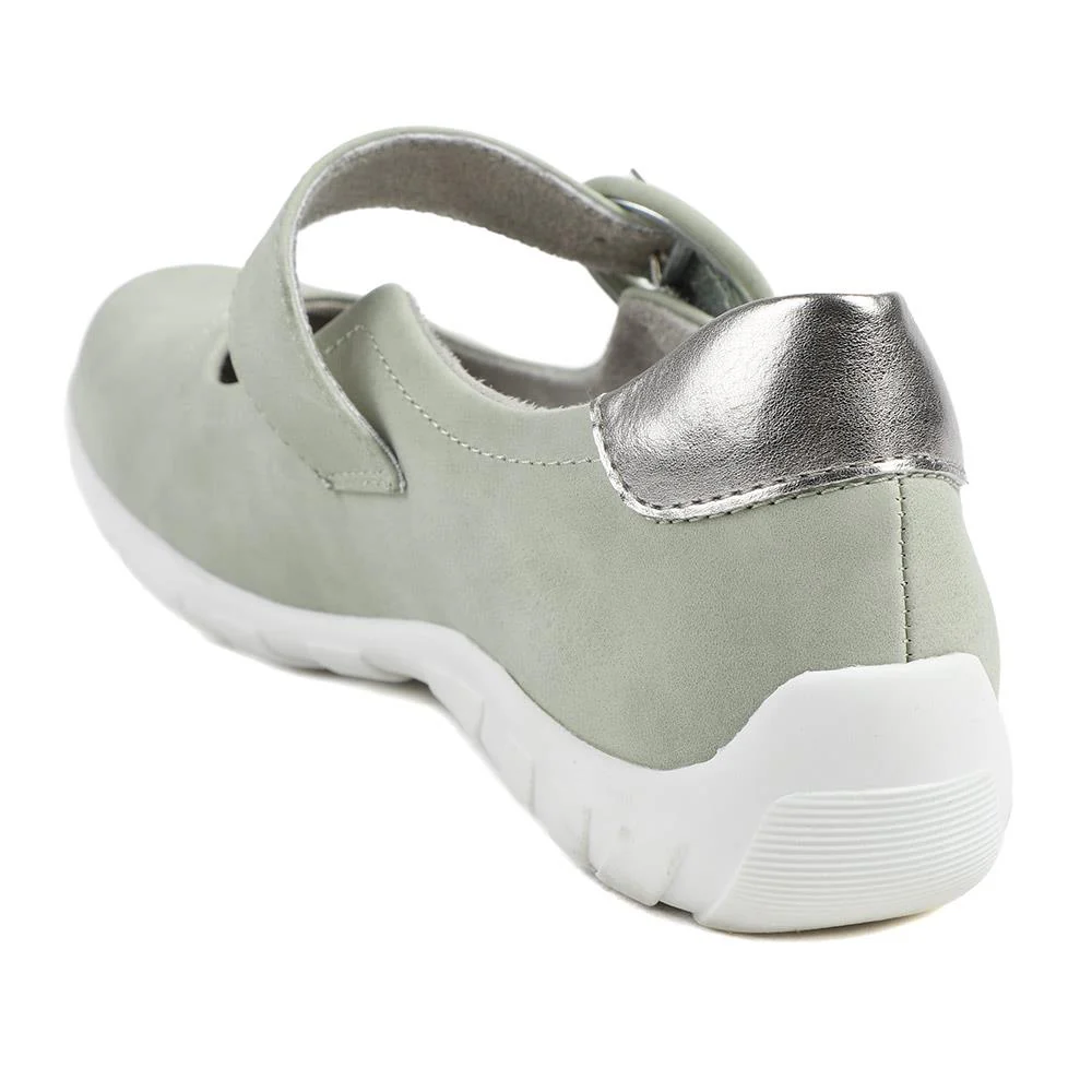 Casual Buckle Fasten Mary Janes - WBINS43015 / 328 824 - Sage - Image 4
