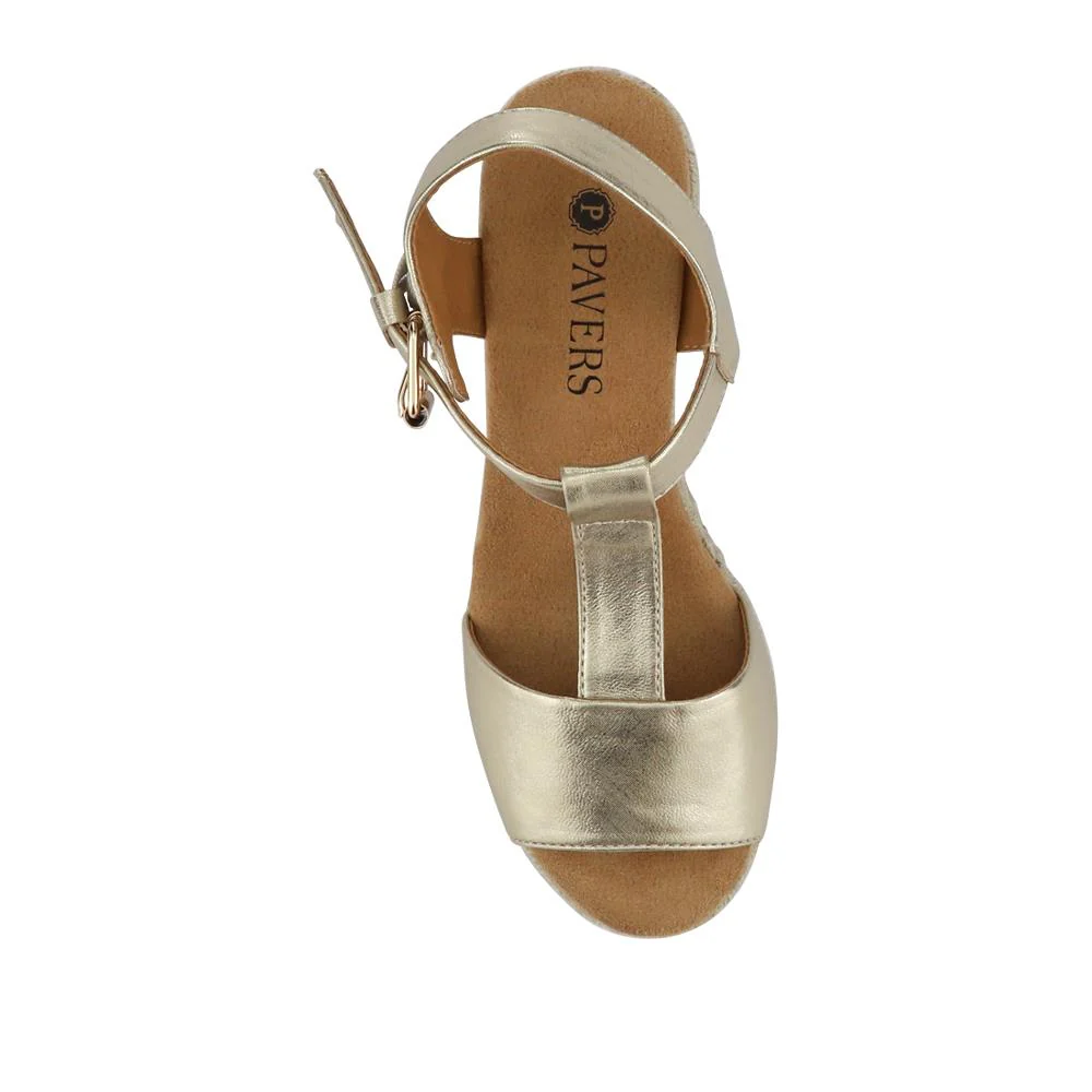 Casual Buckled Espadrilles - WBINS41058 / 327 258 - Gold - Image 4