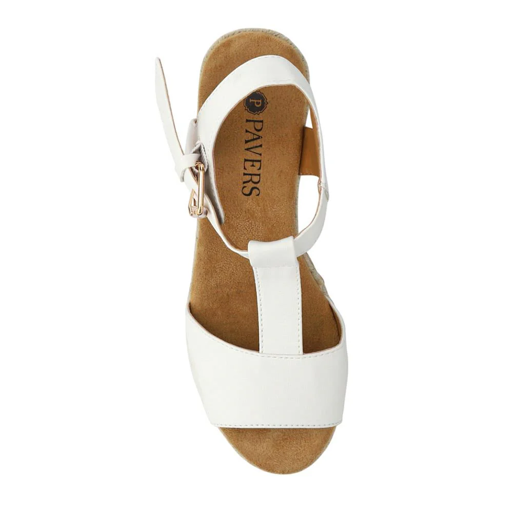 Casual Buckled Espadrilles - WBINS41058 / 327 258 - White - Image 4