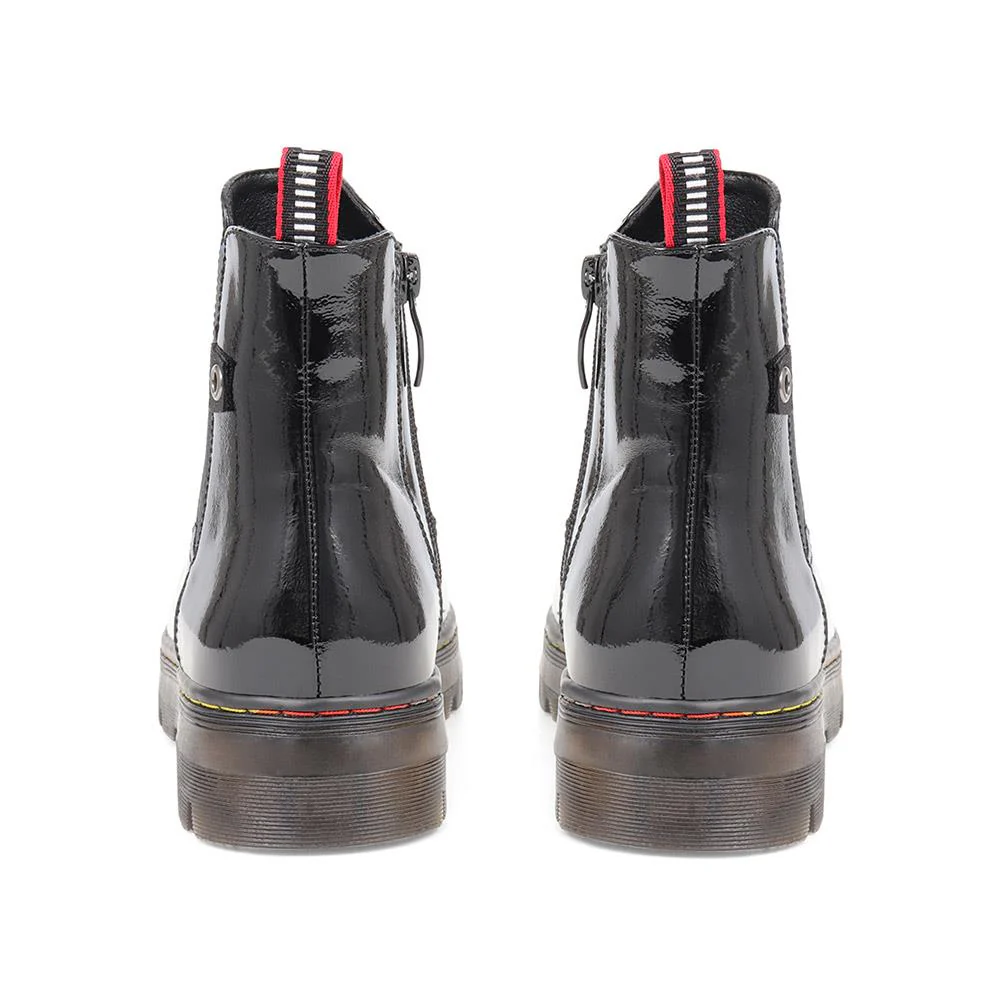 Casual Chelsea Boots - WOIL38009 / 324 131 - Black Patent - Image 3