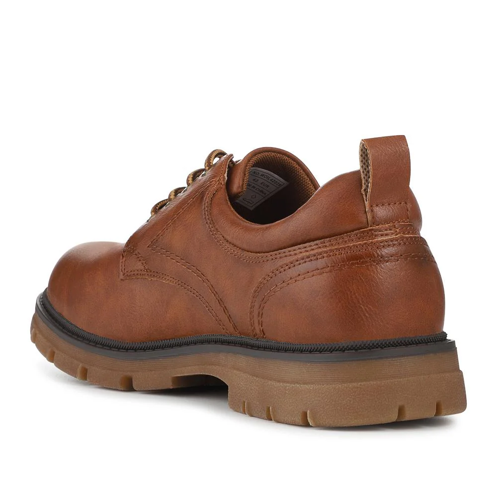 Casual Chunky Lace Up Shoes - WOIL42028 / 327 966 - Tan - Image 3