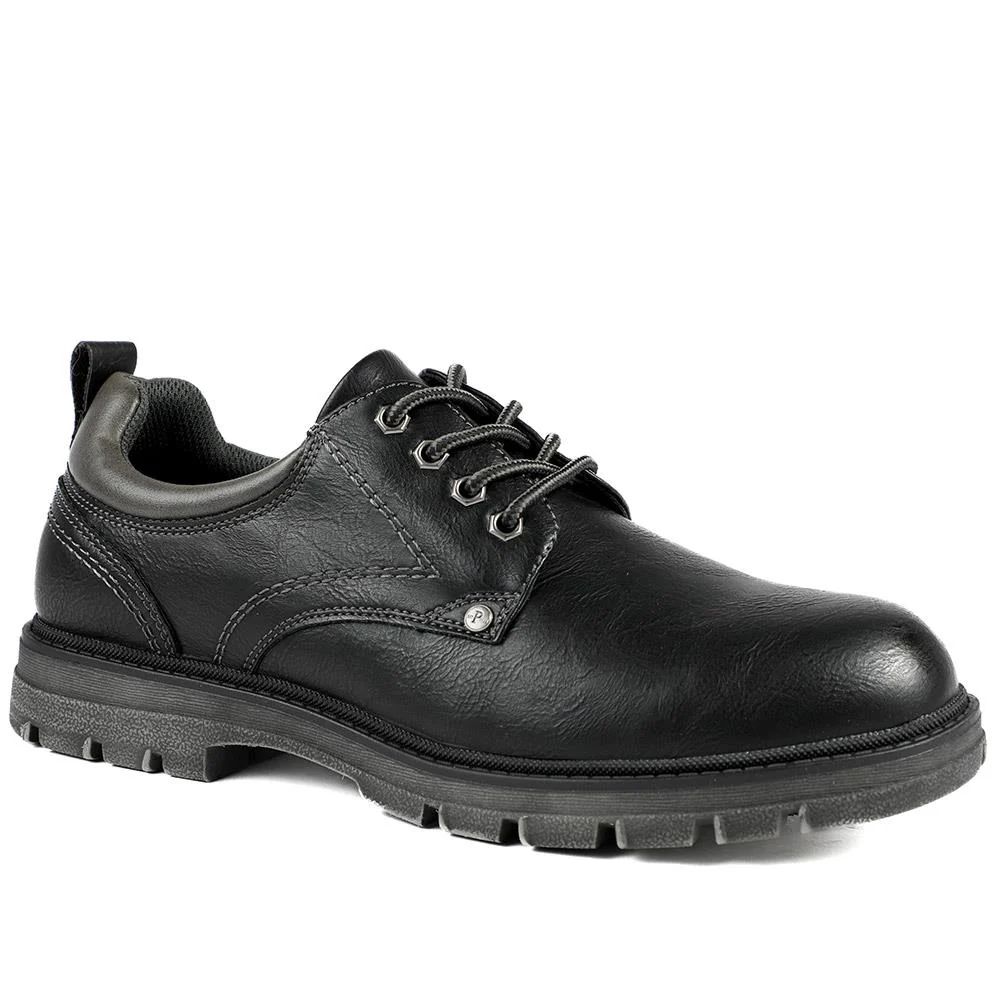 Casual Chunky Lace Up Shoes - WOIL42028 / 327 966 - Black