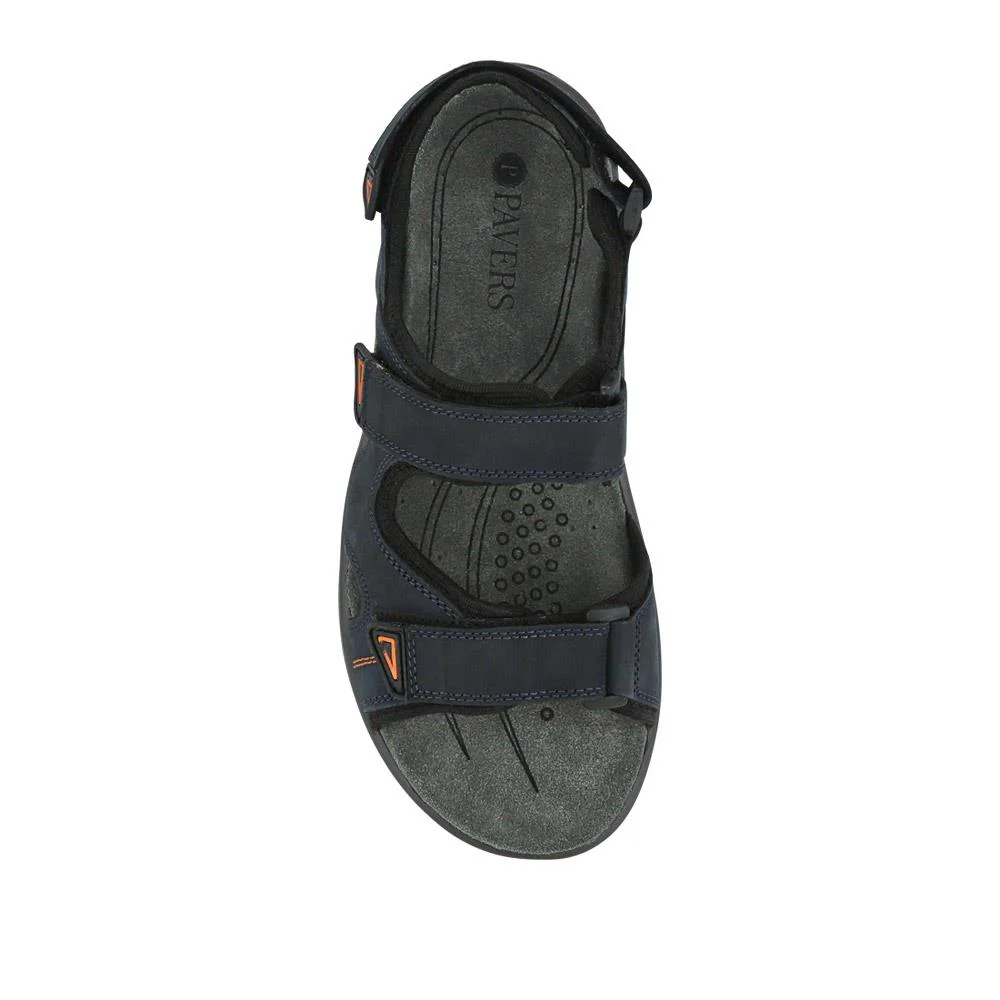 Casual Dual Touch-Fasten Sandals - DDIN41008 / 327 396 - Navy - Image 4