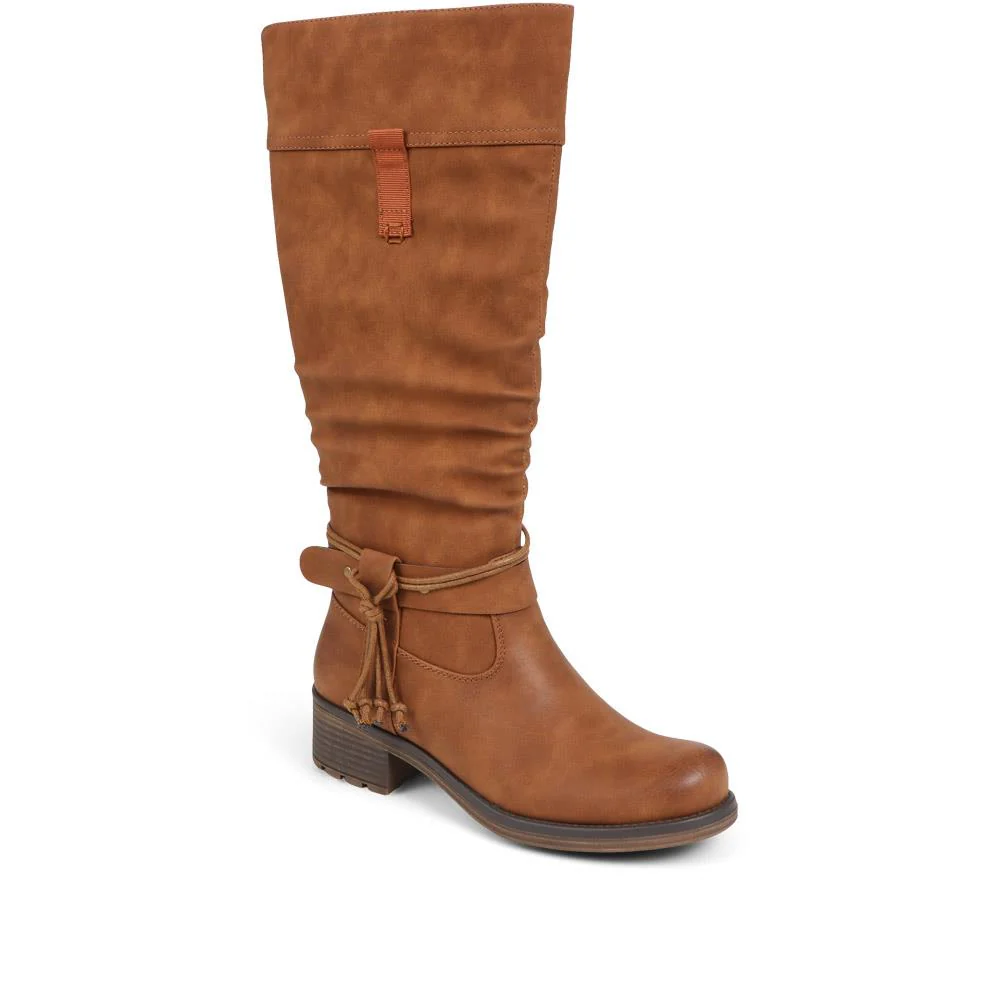 Casual Knee-High Boots - SIN38001 / 324 179 - Camel