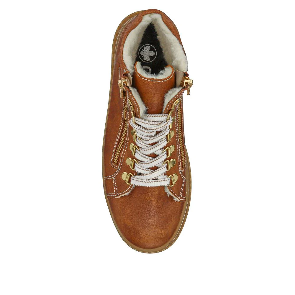 Casual Lace-Up Boots - RKR40522 / 326 099 - Tan - Image 4