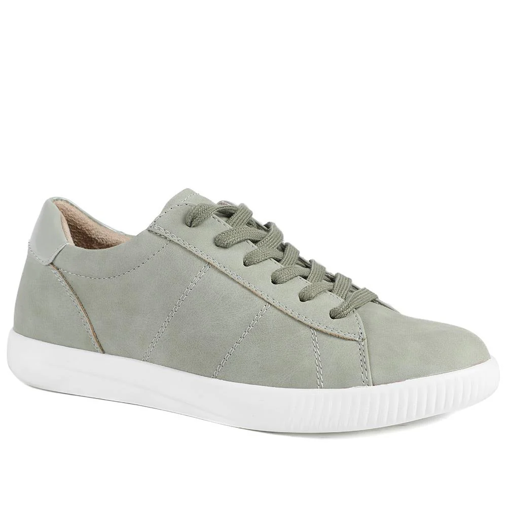 Casual Lace Up Platform Trainers - WBINS43017 / 329 059 - Khaki