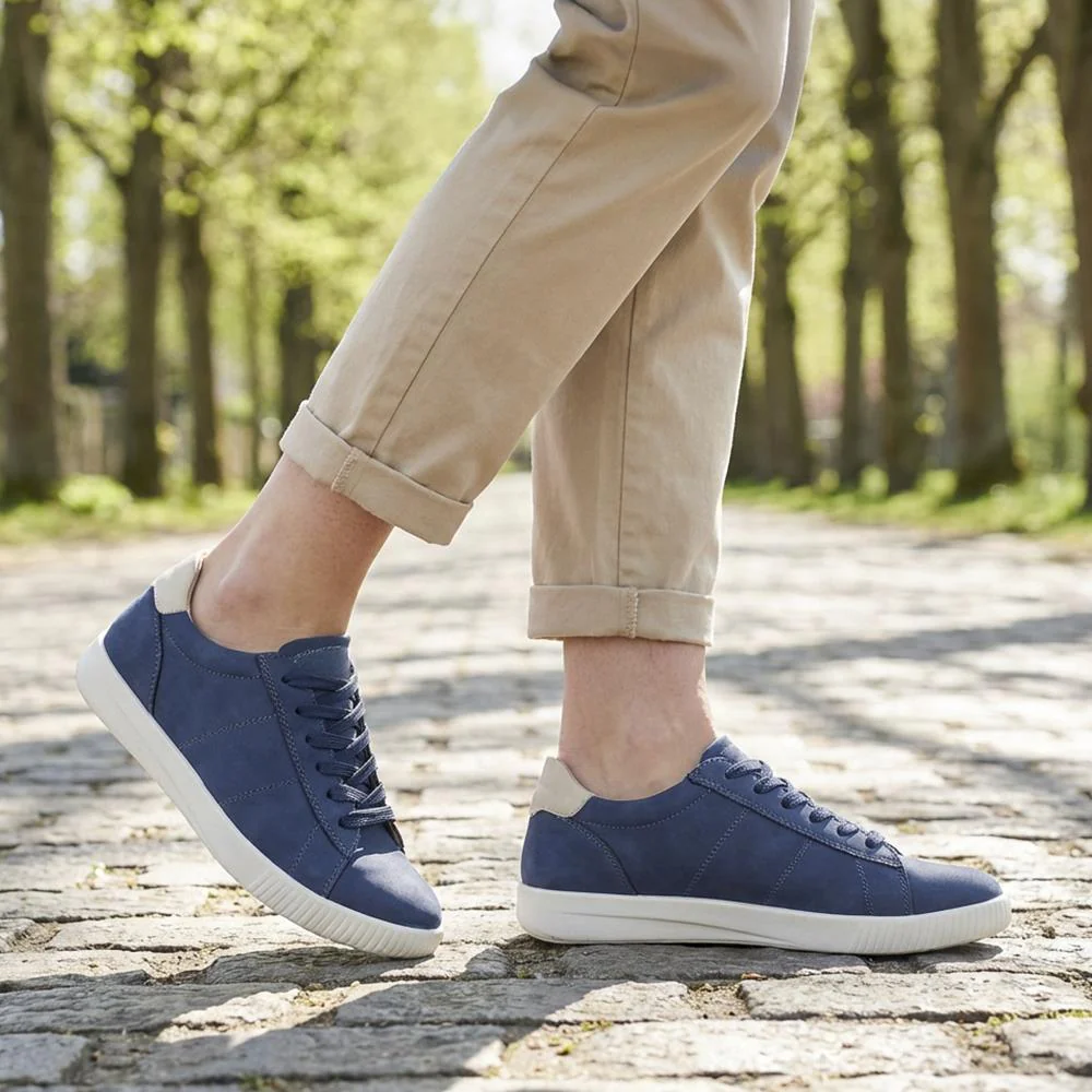 Casual Lace Up Platform Trainers - WBINS43017 / 329 059 - Navy - Image 2