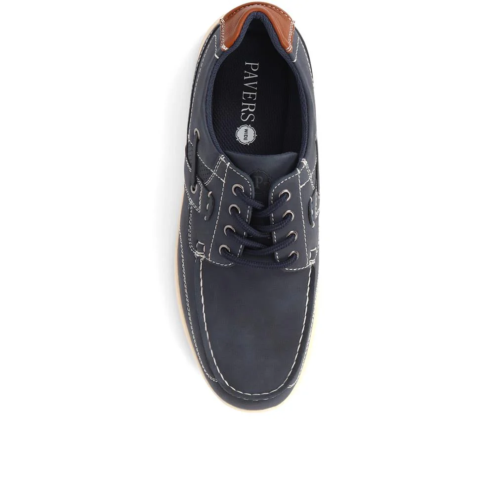 Wide Fit Casual Lace Up Shoes - CHANG39005 / 324 984 - Navy - Image 5