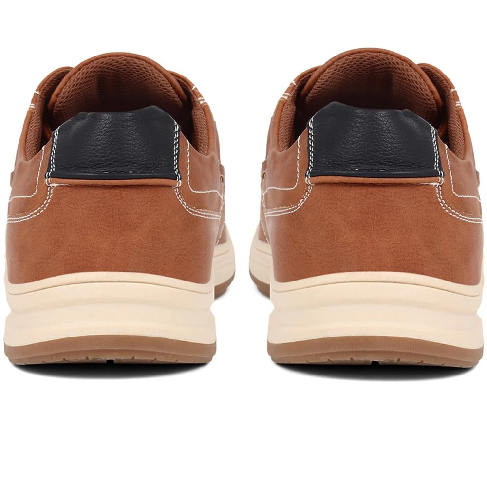 Wide Fit Casual Lace Up Shoes - CHANG39005 / 324 984 - Tan - Image 3