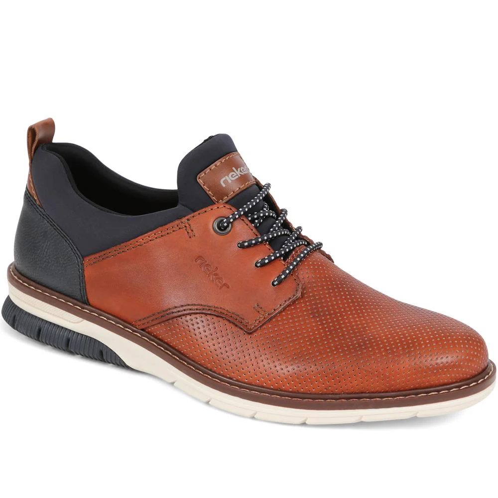 Casual Lace-Up Shoes - RKR39514 / 324 835 - Tan-Navy