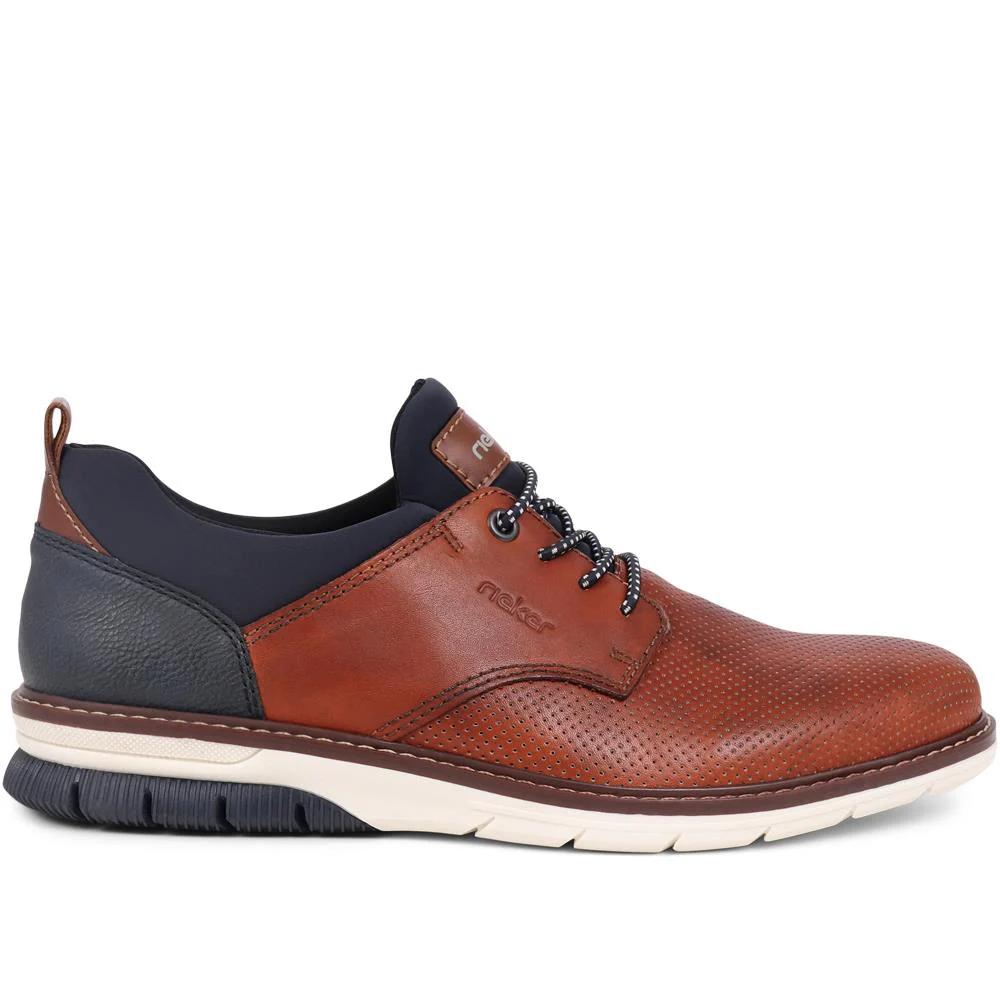 Casual Lace-Up Shoes - RKR39514 / 324 835 - Tan-Navy - Image 2