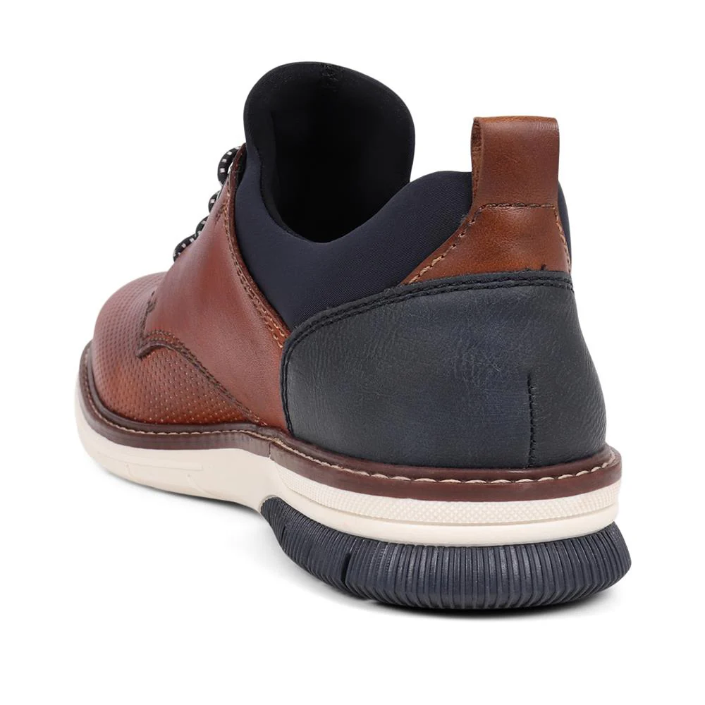 Casual Lace-Up Shoes - RKR39514 / 324 835 - Tan-Navy - Image 3
