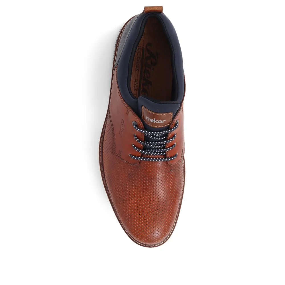 Casual Lace-Up Shoes - RKR39514 / 324 835 - Tan-Navy - Image 5
