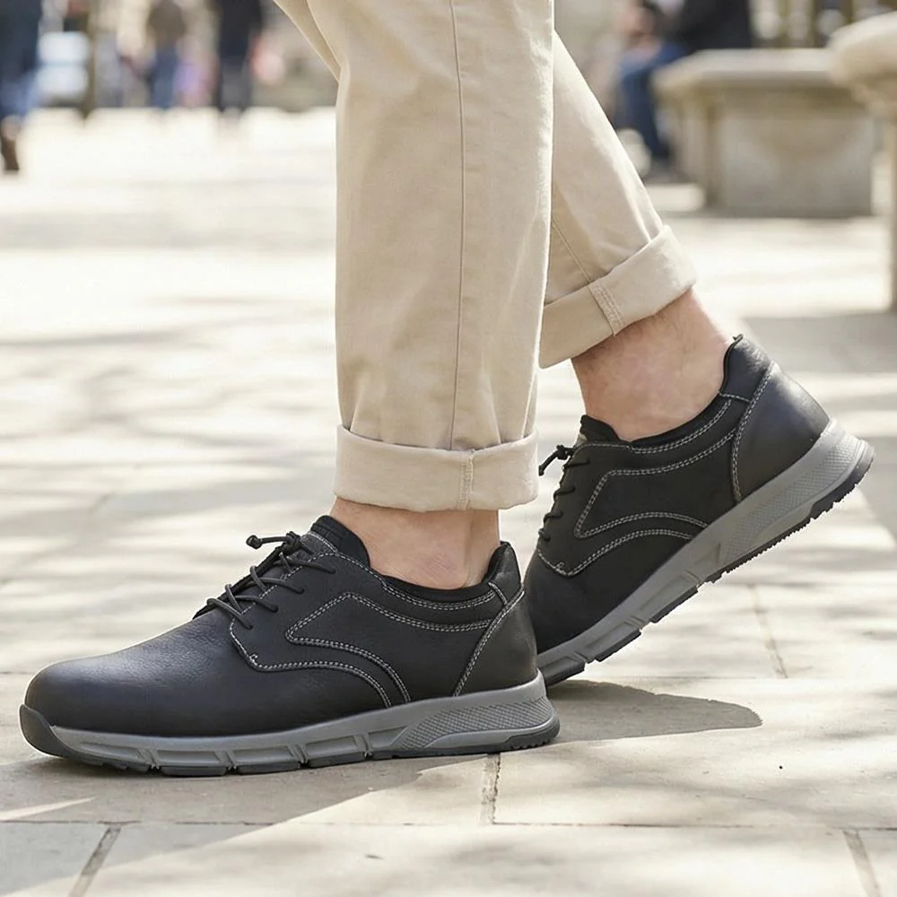 Casual Lace Up Shoes With Grip Sole - WBINS42063 / 327 870 - Black - Image 2