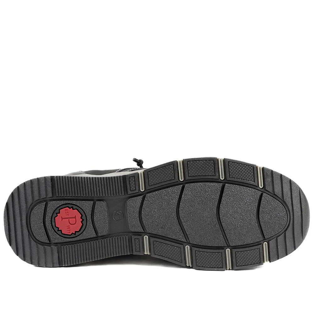 Casual Lace Up Shoes With Grip Sole - WBINS42063 / 327 870 - Black - Image 6