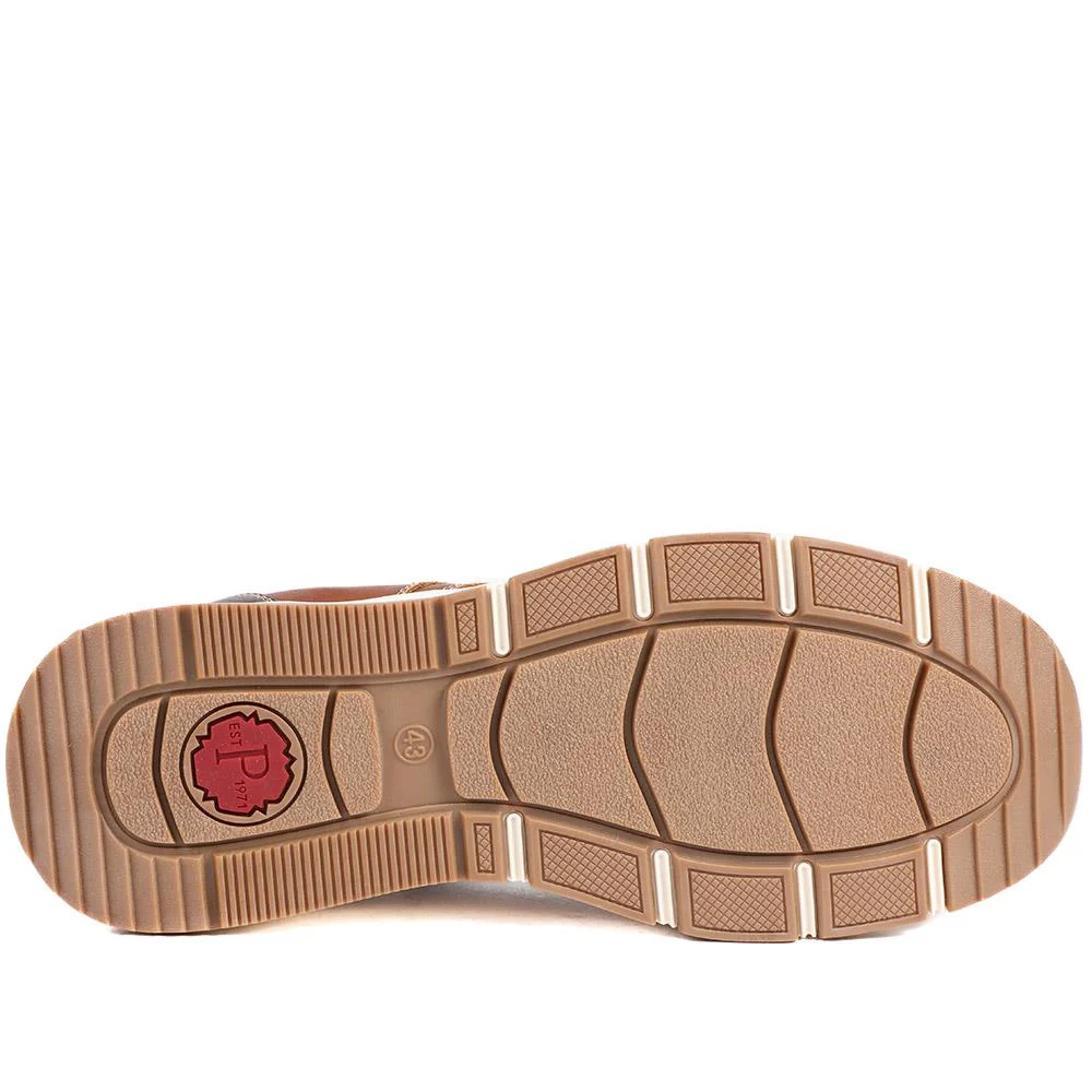 Casual Lace Up Shoes With Grip Sole - WBINS42063 / 327 870 - Tan - Image 6