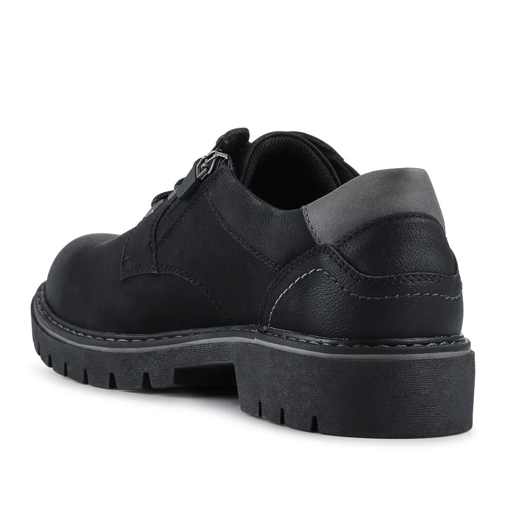 Wide Fit Lace Up Casual Shoes - GANG42002 / 327 878 - Black - Image 2