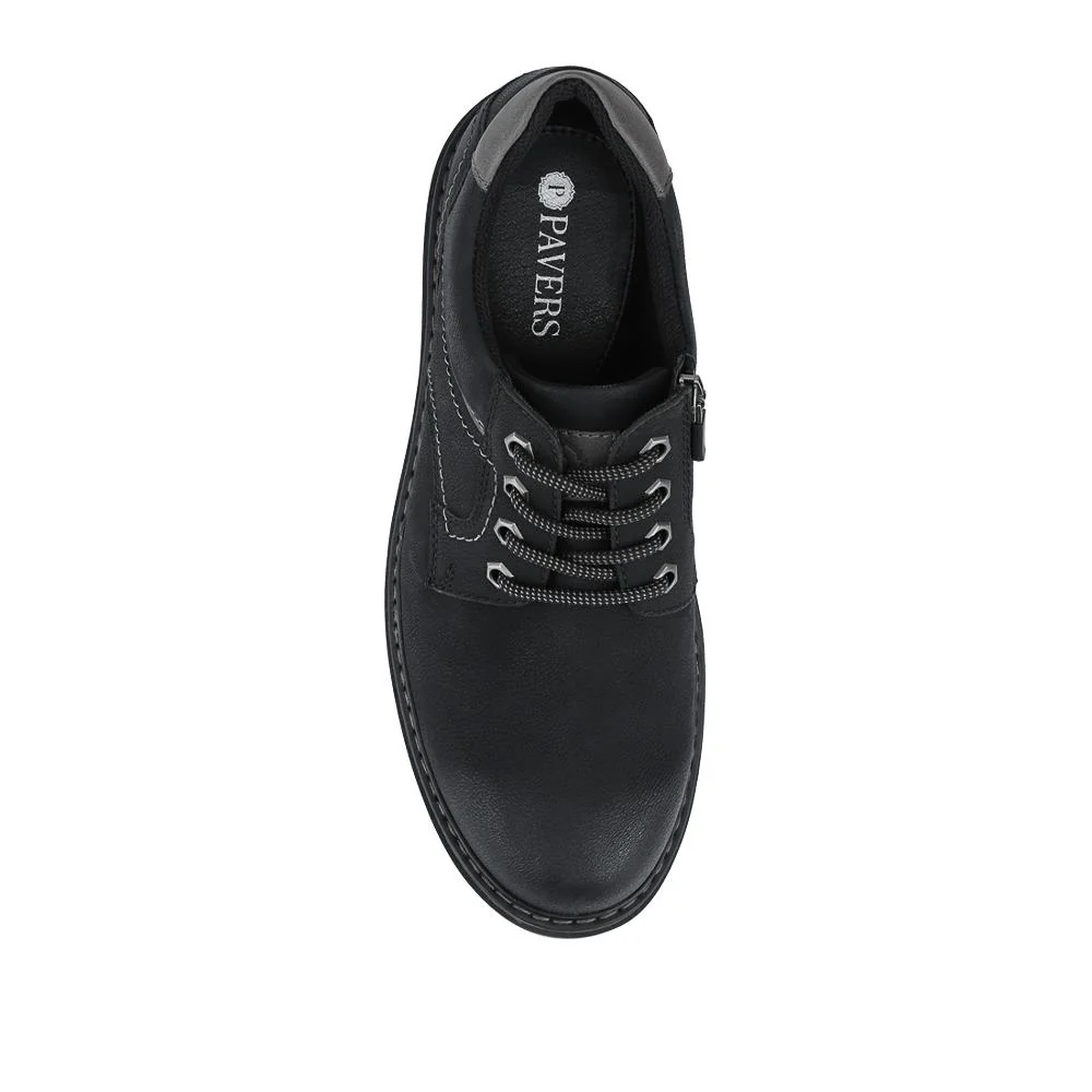 Wide Fit Lace Up Casual Shoes - GANG42002 / 327 878 - Black - Image 4