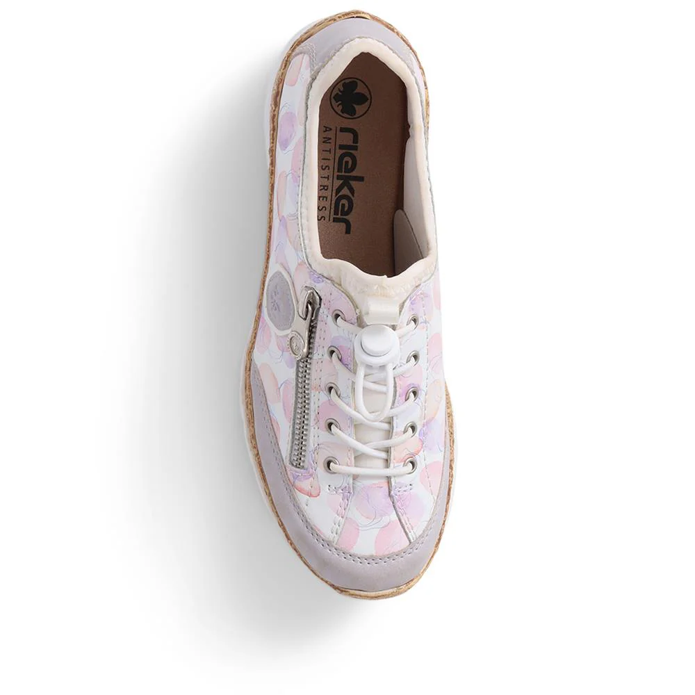 Casual Lace-Up Trainer - RKR29515 / 313 987 - White Multi - Image 5
