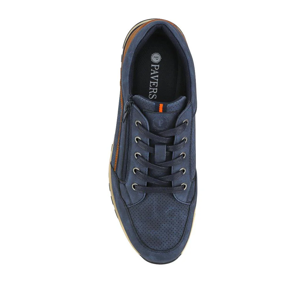 Casual Lace-Up Trainers - CHANG41001 / 327 310 - Navy - Image 4