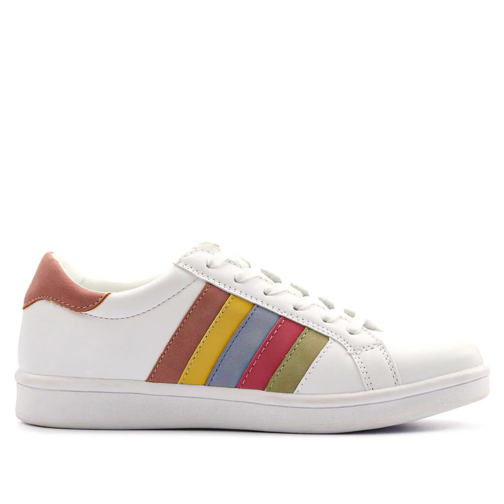 Casual Lace-Up Trainers - VSHI41000 / 326 853 - White Multi - Image 2