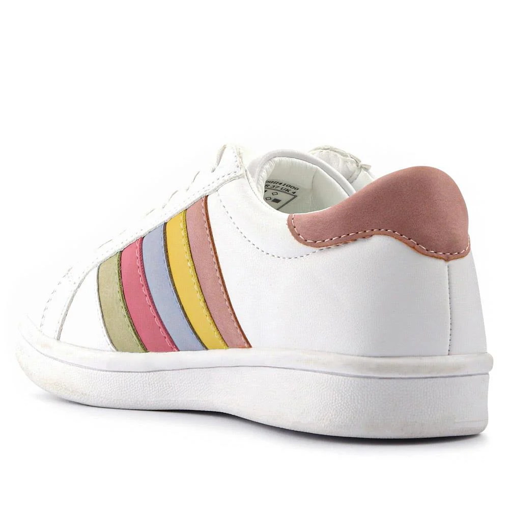 Casual Lace-Up Trainers - VSHI41000 / 326 853 - White Multi - Image 3