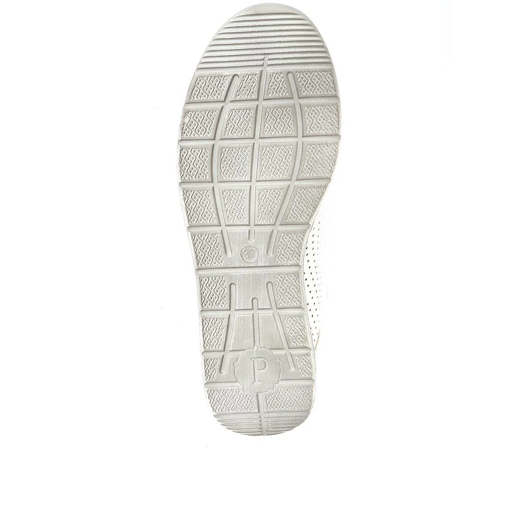 Casual Lace-Up Trainers - WBINS31031 / 317 658 - White - Image 5