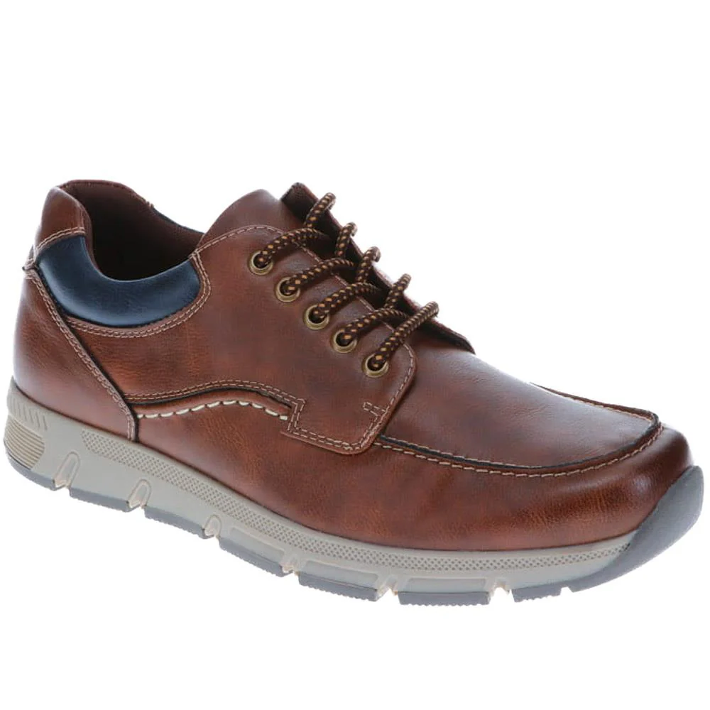 Wide Fit Casual Lace Up Trainers - WBINS40025 / 325 786 - Brown