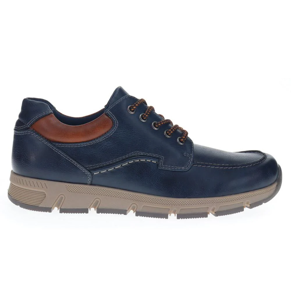 Wide Fit Casual Lace Up Trainers - WBINS40025 / 325 786 - Navy - Image 2